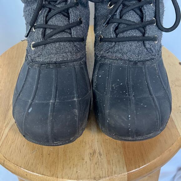 Tommy Hilfiger Women's Rain Duck Boots Black and Gray Size 8 - Picture 6 of 9